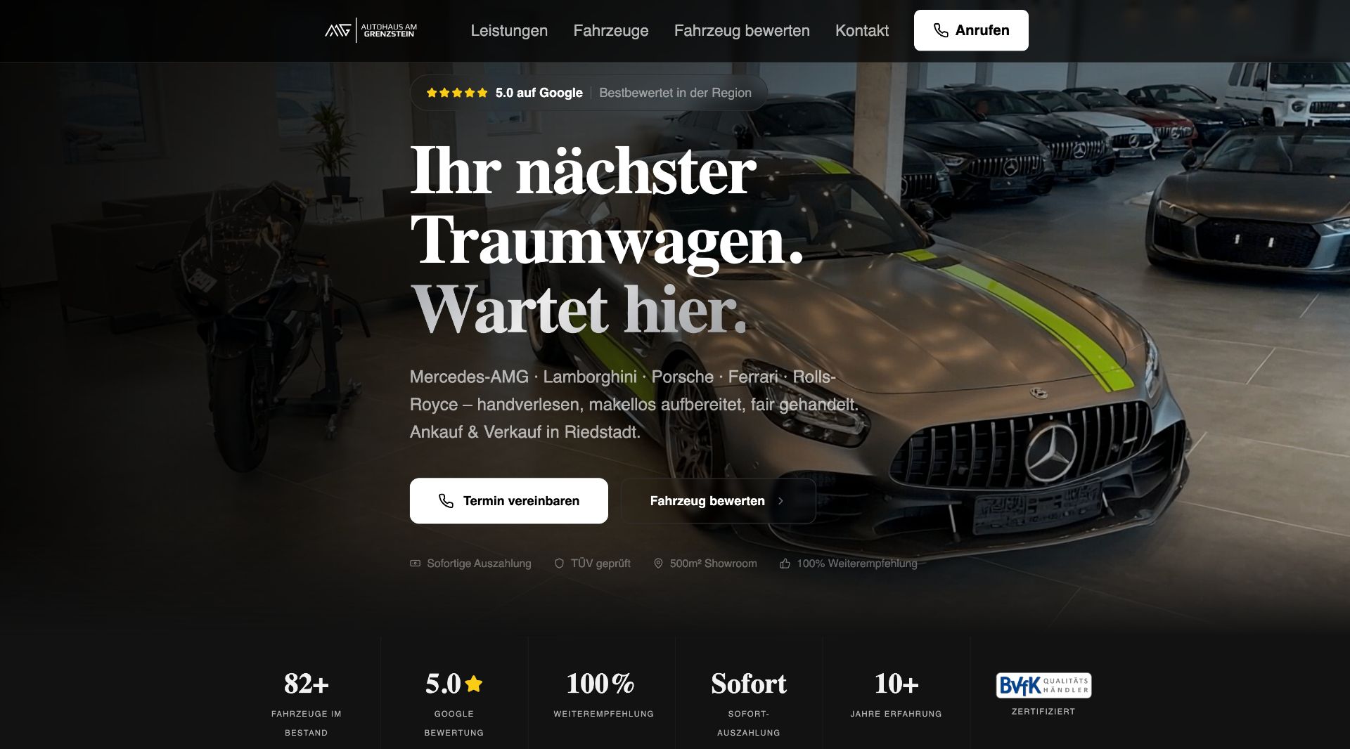 Autohaus am Grenzstein GmbH – Website Screenshot