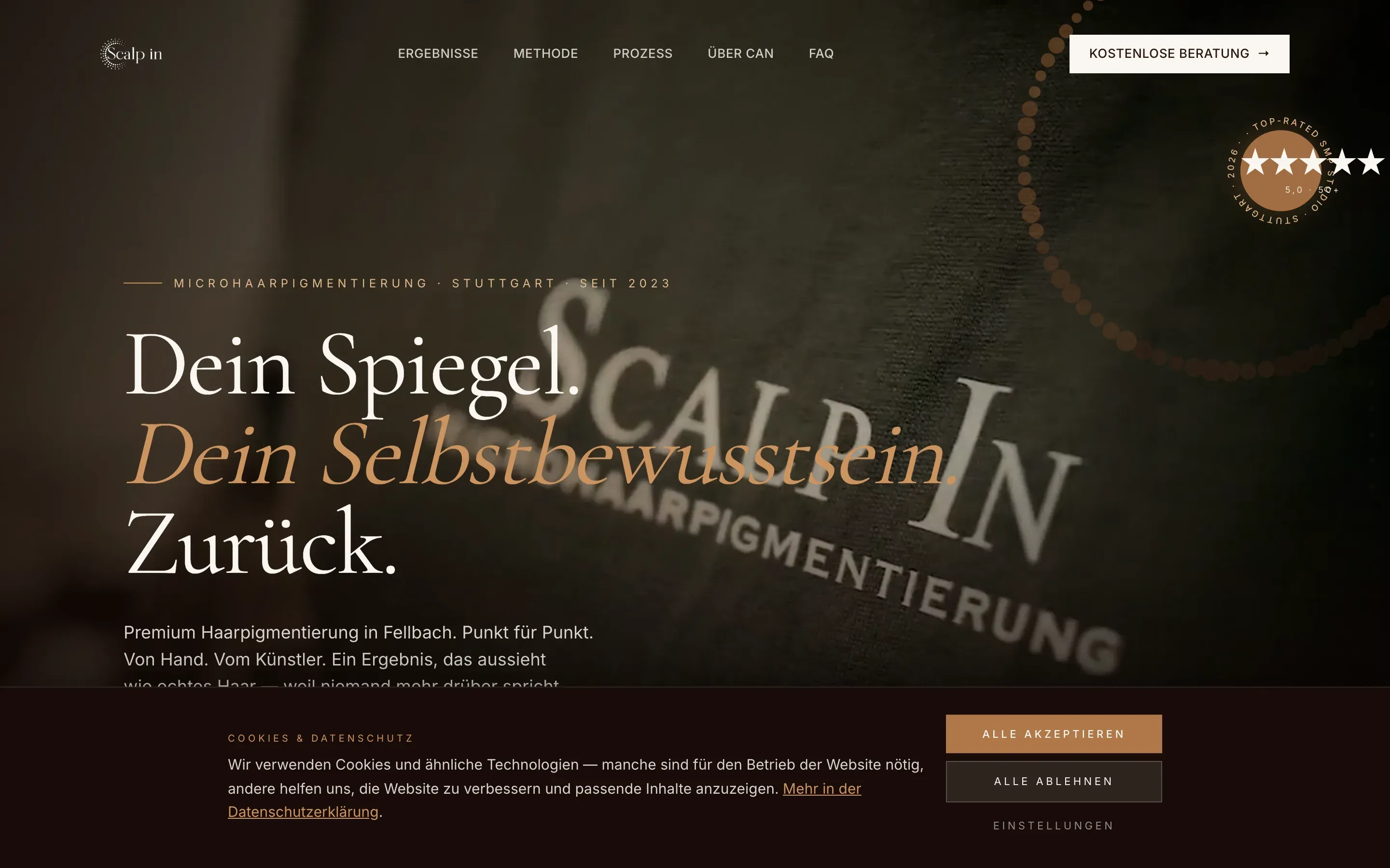 Scalp In Stuttgart – Website Screenshot