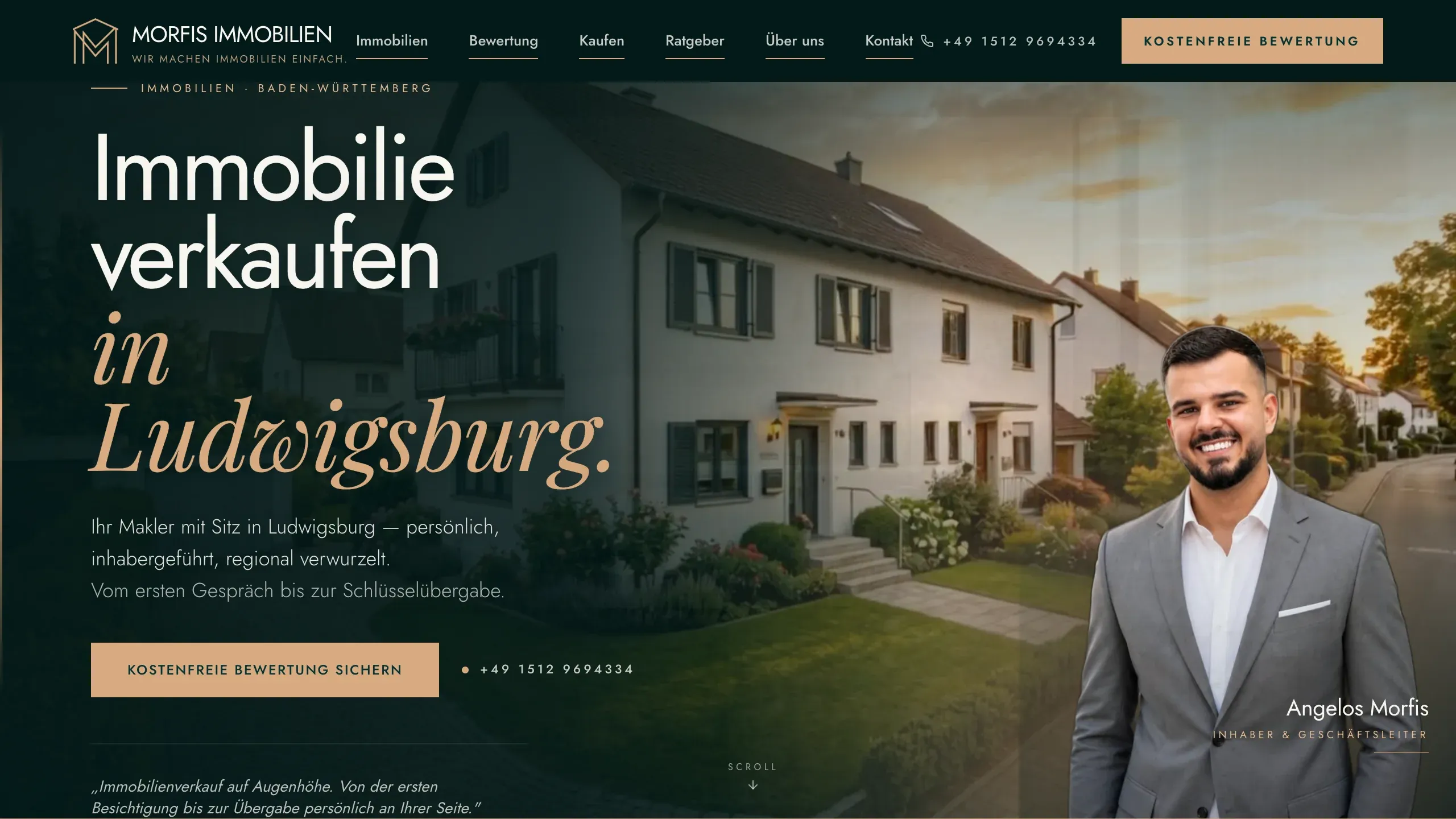 Morfis Immobilien – Webdesign-Projekt für einen Immobilienmakler